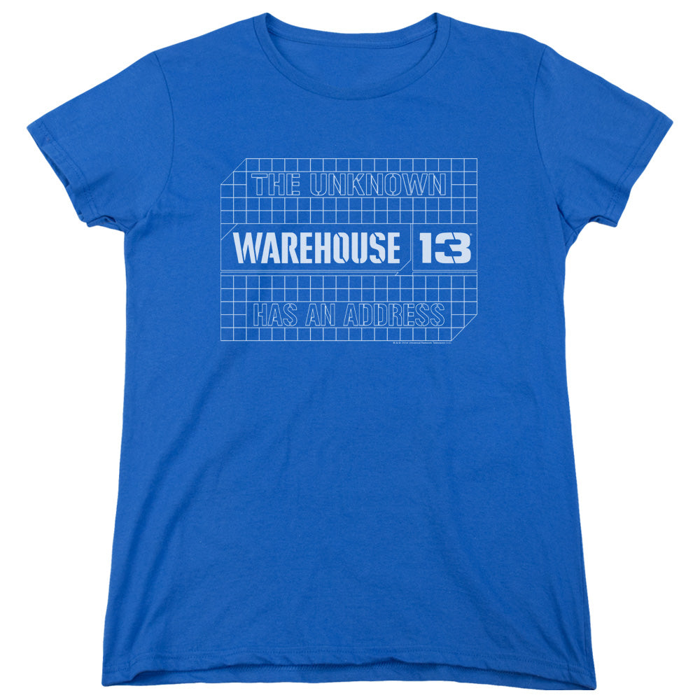 WAREHOUSE 13 : BLUEPRINT LOGO WOMENS SHORT SLEEVE ROYAL BLUE 2X