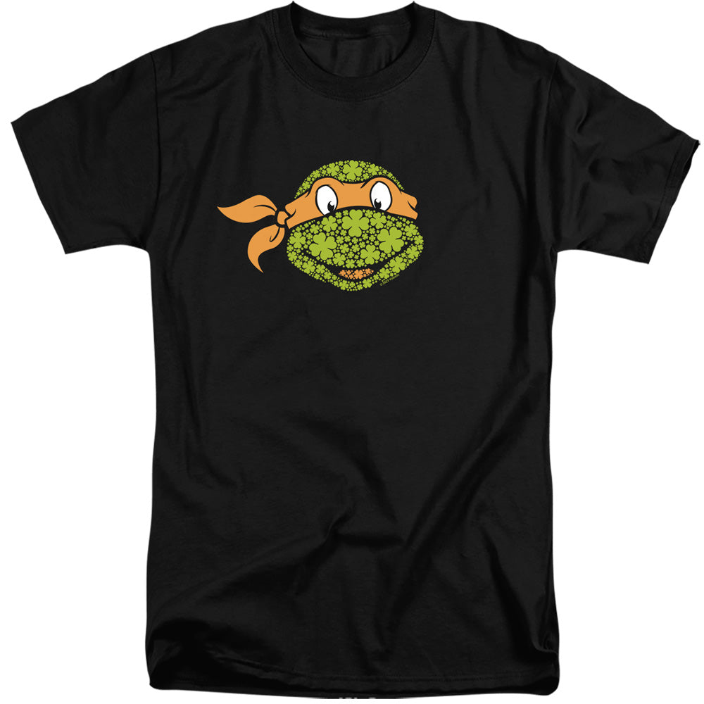 TEENAGE MUTANT NINJA TURTLES : ST. PATRICK'S DAY CLOVER MICHELANGELO ADULT TALL FIT SHORT SLEEVE Black 3X