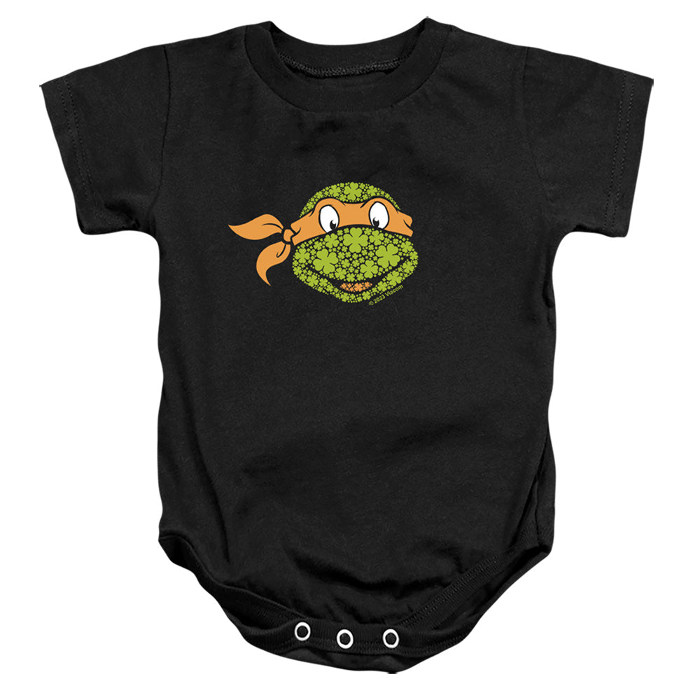 TEENAGE MUTANT NINJA TURTLES : ST. PATRICK'S DAY CLOVER MICHELANGELO INFANT SNAPSUIT Black LG (18 Mo)