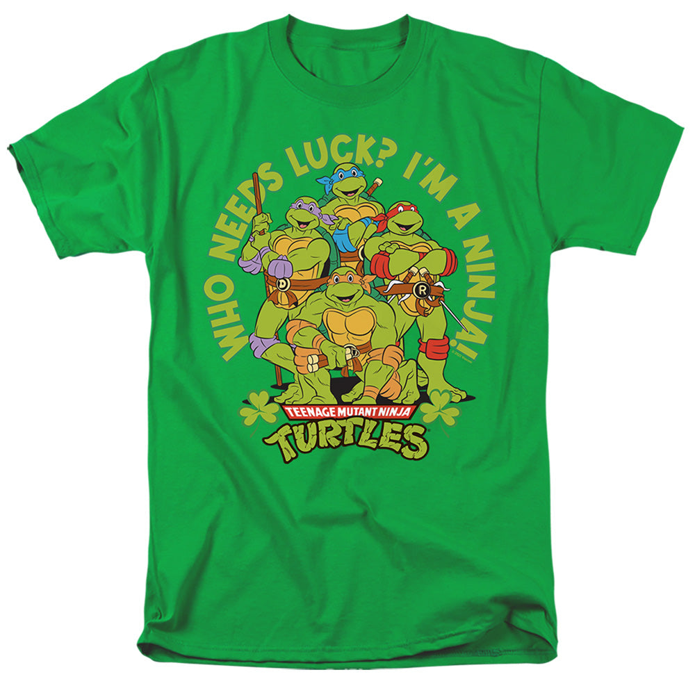 TEENAGE MUTANT NINJA TURTLES : ST. PATRICK'S DAY WHO NEEDS LUCK S\S ADULT 18\1 Kelly Green 2X