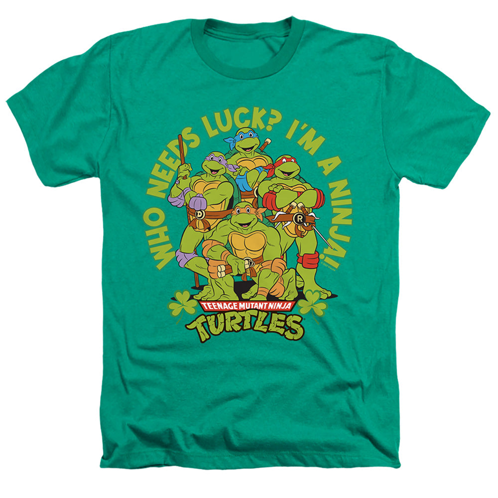 TEENAGE MUTANT NINJA TURTLES : ST. PATRICK'S DAY WHO NEEDS LUCK ADULT HEATHER Kelly Green 2X