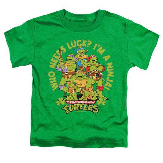 TEENAGE MUTANT NINJA TURTLES : ST. PATRICK'S DAY WHO NEEDS LUCK S\S TODDLER TEE Kelly Green LG (4T)