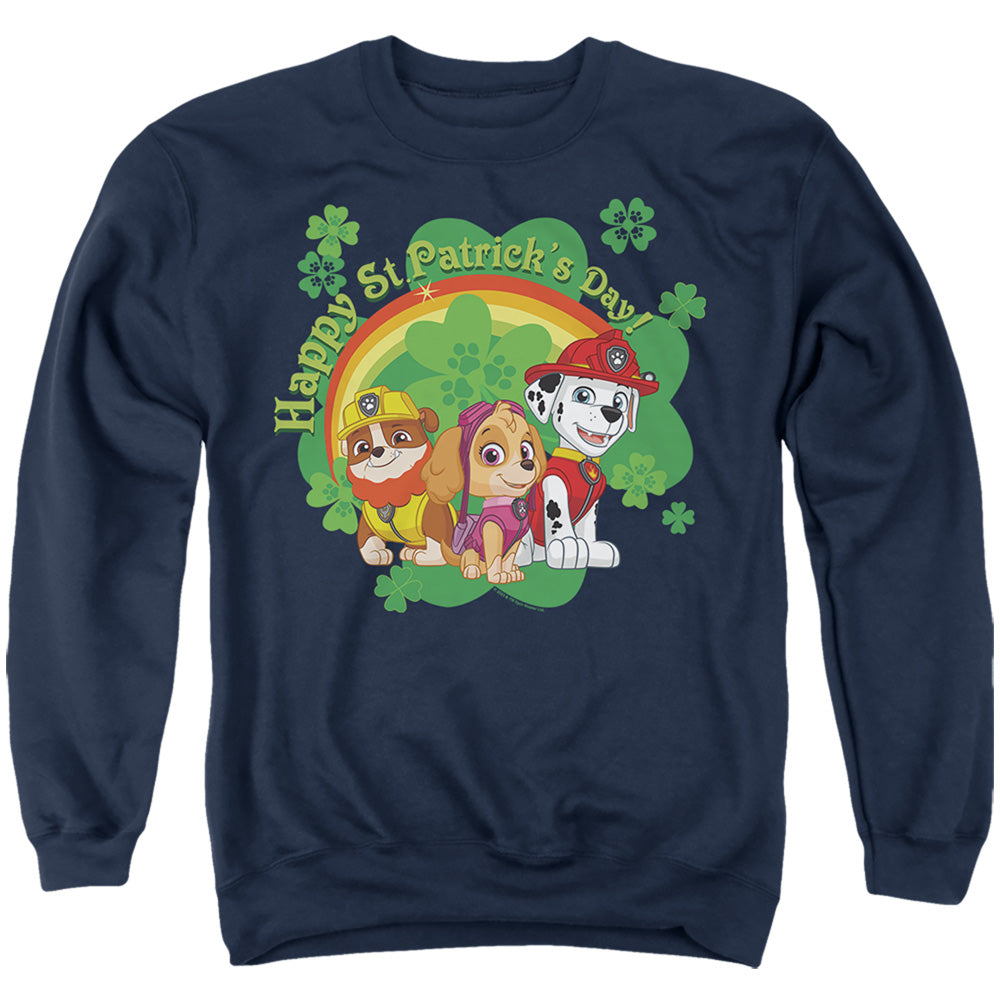 PAW PATROL : ST. PATRICK'S DAY TEAM ADULT CREW SWEAT Navy XL