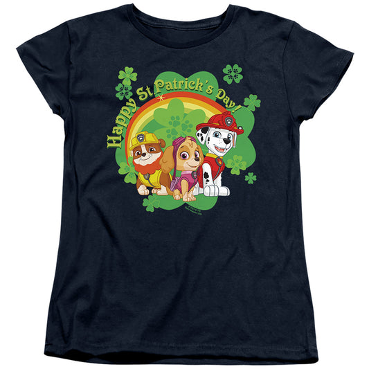 PAW PATROL : ST. PATRICK'S DAY TEAM WOMENS SHORT SLEEVE Navy 2X