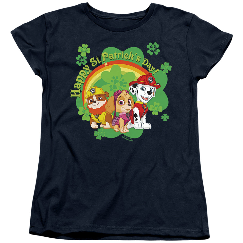 PAW PATROL : ST. PATRICK'S DAY TEAM WOMENS SHORT SLEEVE Navy SM