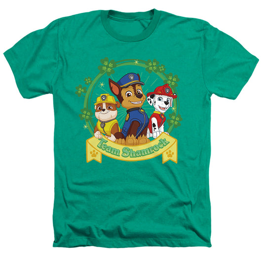 PAW PATROL : ST. PATRICK'S DAY TEAM SHAMROCK ADULT HEATHER Kelly Green 2X