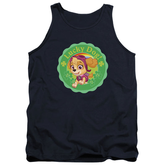 PAW PATROL : ST. PATRICK'S DAY LUCKY DOG ADULT TANK Navy 2X