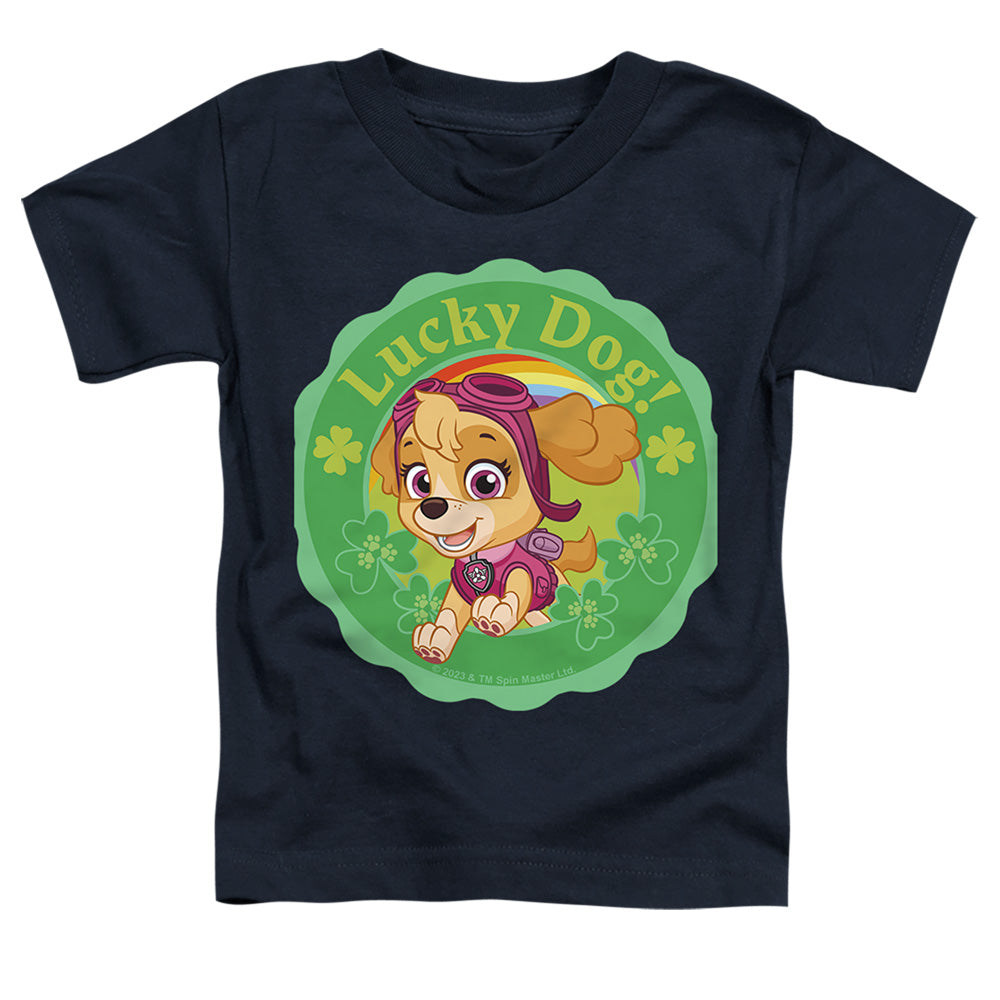 PAW PATROL : ST. PATRICK'S DAY LUCKY DOG S\S TODDLER TEE Navy LG (4T)