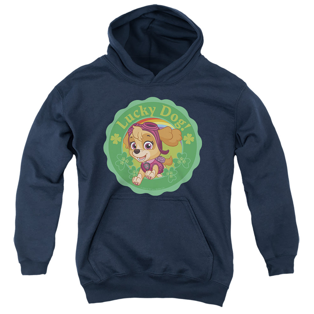 PAW PATROL : ST. PATRICK'S DAY LUCKY DOG YOUTH PULL OVER HOODIE Navy LG