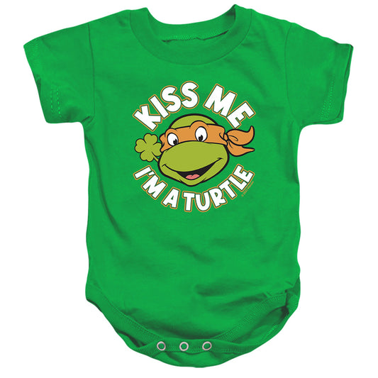 TEENAGE MUTANT NINJA TURTLES : ST. PATRICK'S DAY KISS ME INFANT SNAPSUIT Kelly Green LG (18 Mo)