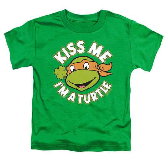 TEENAGE MUTANT NINJA TURTLES : ST. PATRICK'S DAY KISS ME S\S TODDLER TEE Kelly Green MD (3T)