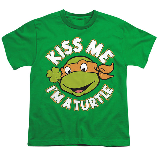 TEENAGE MUTANT NINJA TURTLES : ST. PATRICK'S DAY KISS ME S\S YOUTH 18\1 Kelly Green LG