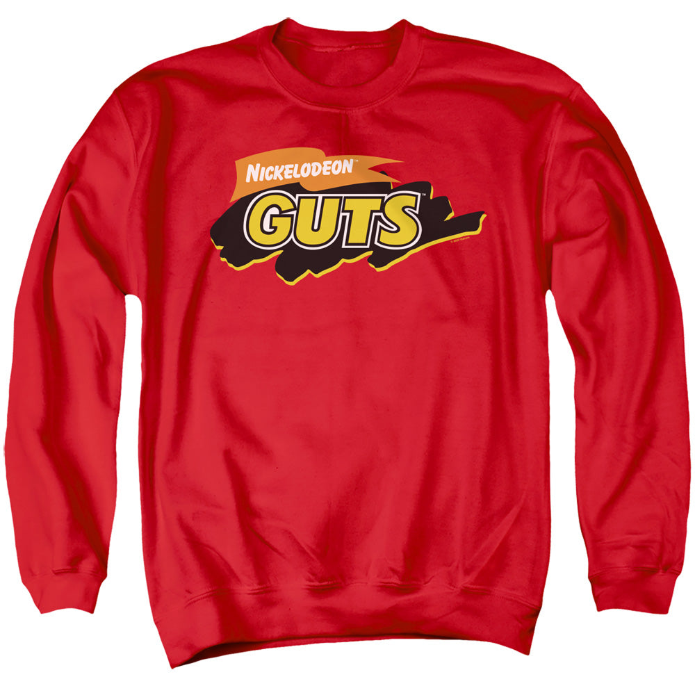 NICKELODEON GUTS : GUTS LOGO ADULT CREW SWEAT Red 3X