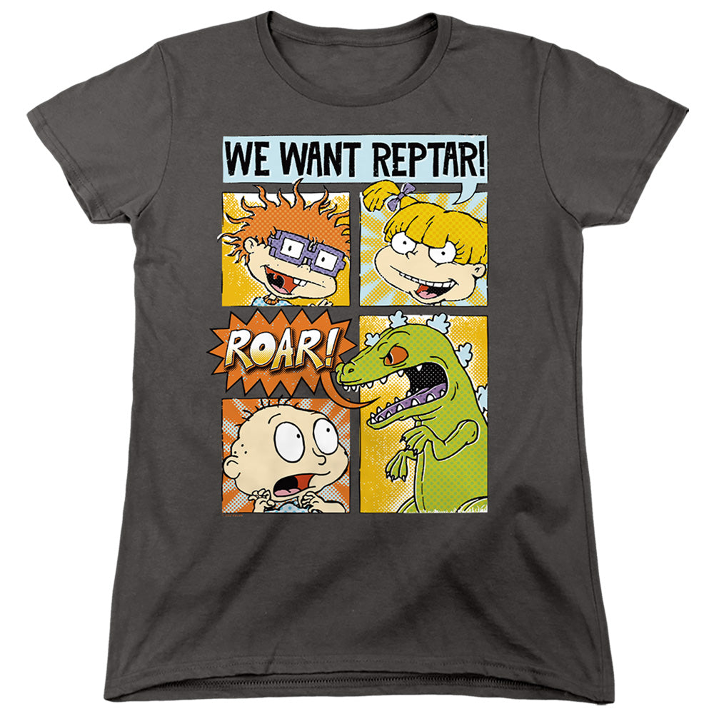 RUGRATS : WE WANT REPTAR! COMIC WOMENS SHORT SLEEVE Charcoal XL