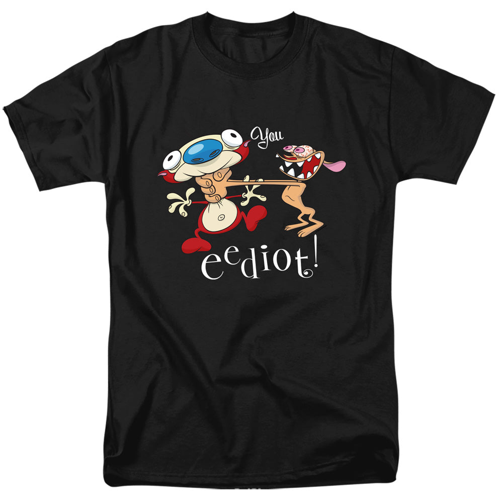 REN AND STIMPY : YOU EEDIOT S\S ADULT 18\1 Black 2X