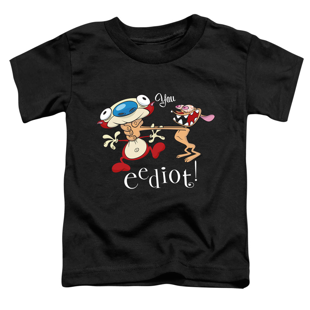 REN AND STIMPY : YOU EEDIOT S\S TODDLER TEE Black LG (4T)