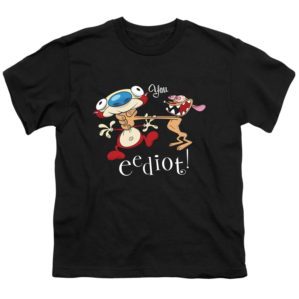 REN AND STIMPY : YOU EEDIOT S\S YOUTH 18\1 Black XS