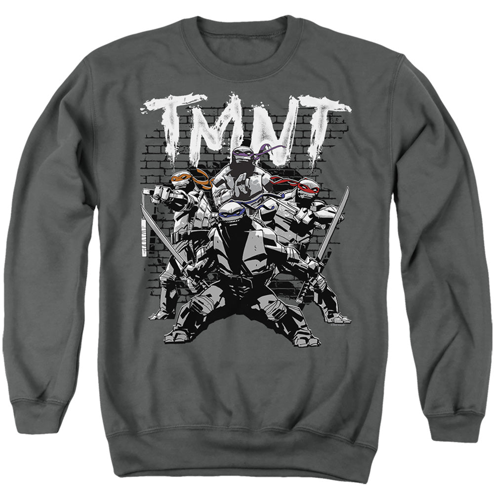 TEENAGE MUTANT NINJA TURTLES : TMNT TEAM ADULT CREW SWEAT Charcoal MD