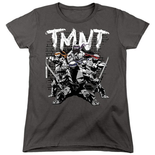 TEENAGE MUTANT NINJA TURTLES : TMNT TEAM WOMENS SHORT SLEEVE Charcoal 2X