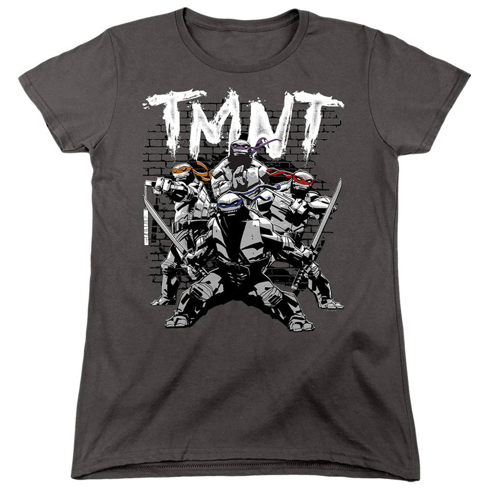 TEENAGE MUTANT NINJA TURTLES : TMNT TEAM WOMENS SHORT SLEEVE Charcoal MD