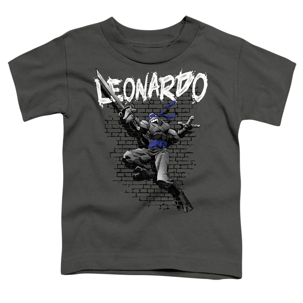 TEENAGE MUTANT NINJA TURTLES : TMNT LEONARDO S\S TODDLER TEE Charcoal LG (4T)