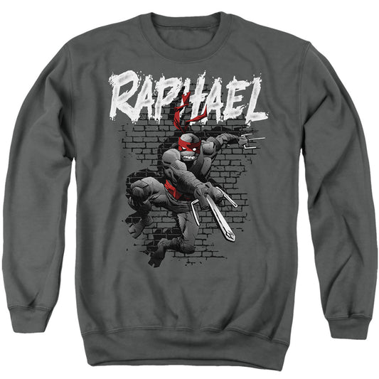 TEENAGE MUTANT NINJA TURTLES : TMNT RAPHAEL ADULT CREW SWEAT Charcoal 2X