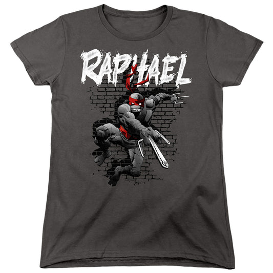 TEENAGE MUTANT NINJA TURTLES : TMNT RAPHAEL WOMENS SHORT SLEEVE Charcoal SM