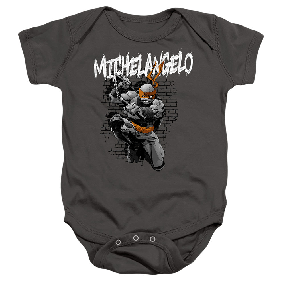 TEENAGE MUTANT NINJA TURTLES : TMNT MICHELANGELO INFANT SNAPSUIT Charcoal LG (18 Mo)