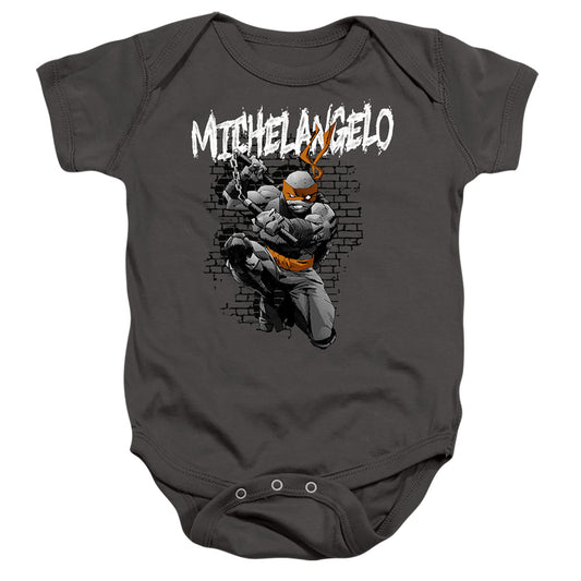 TEENAGE MUTANT NINJA TURTLES : TMNT MICHELANGELO INFANT SNAPSUIT Charcoal XL (24 Mo)