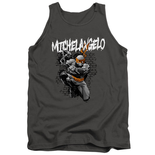 TEENAGE MUTANT NINJA TURTLES : TMNT MICHELANGELO ADULT TANK Charcoal MD