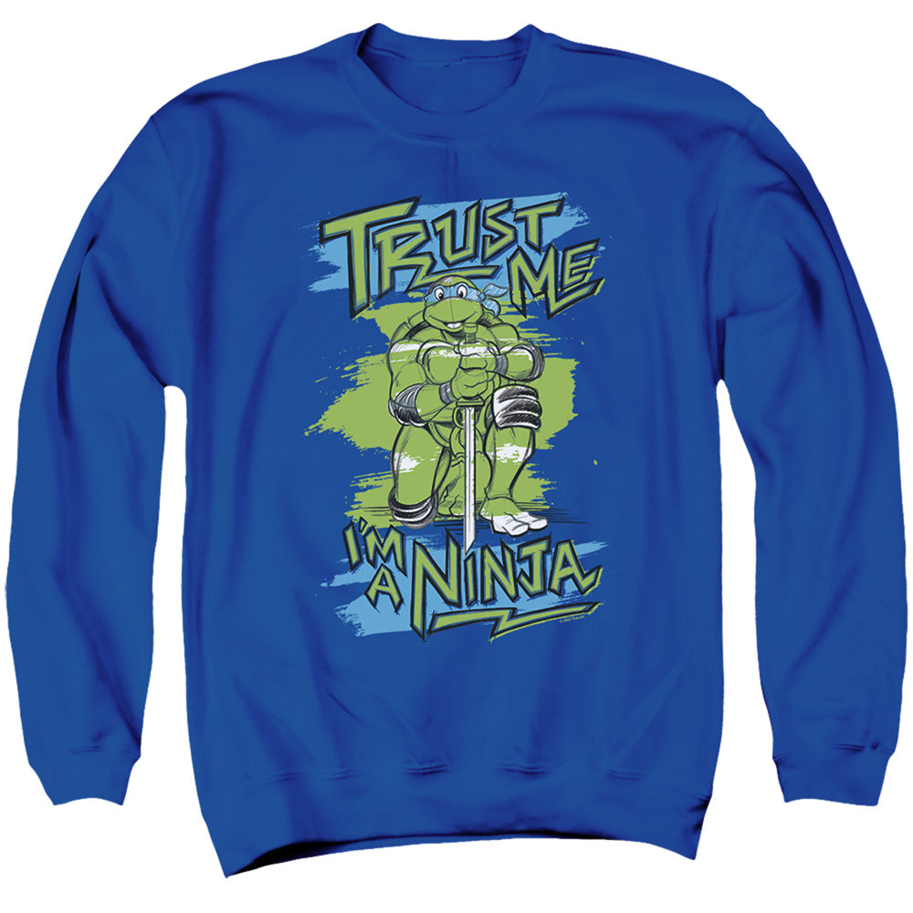 TEENAGE MUTANT NINJA TURTLES : TRUST ME, I'M A NINJA ADULT CREW SWEAT Royal Blue 2X