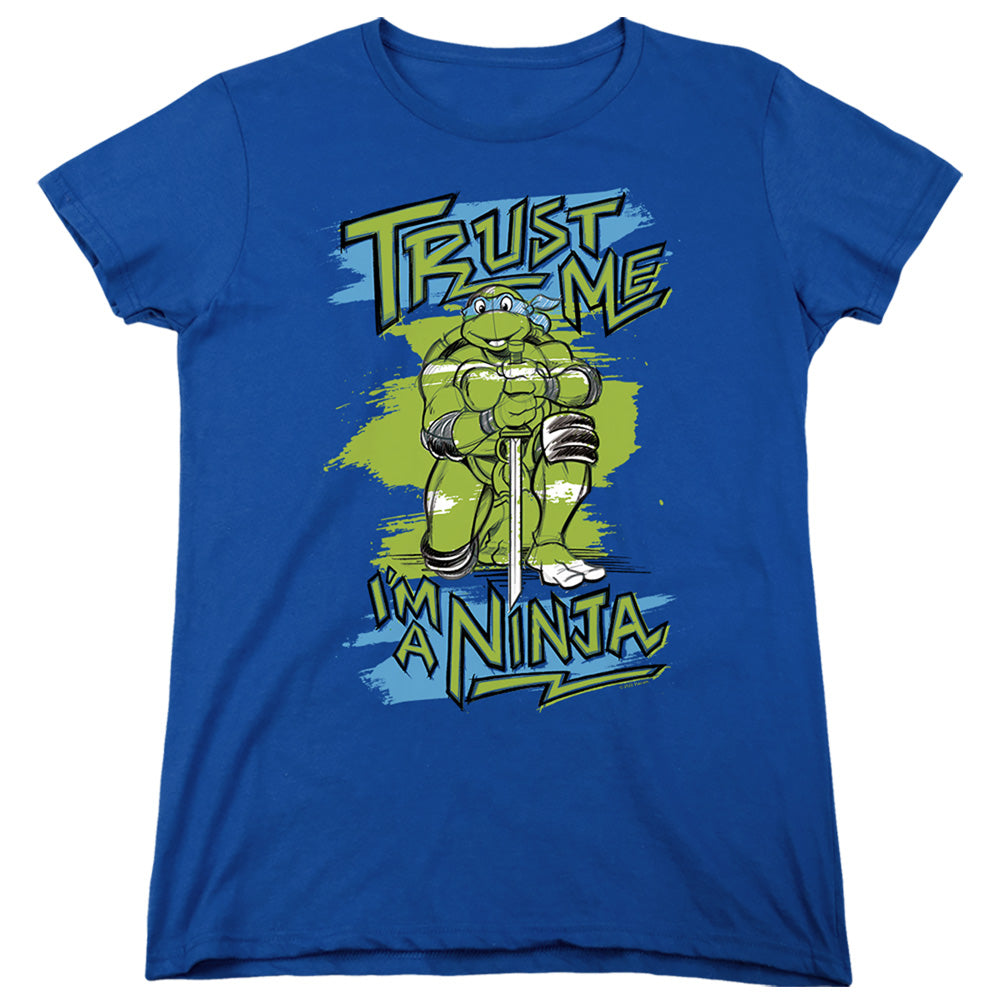 TEENAGE MUTANT NINJA TURTLES : TRUST ME, I'M A NINJA WOMENS SHORT SLEEVE Royal Blue 2X