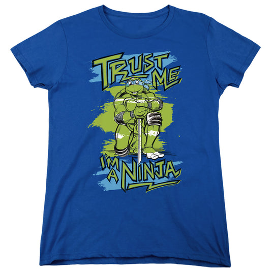 TEENAGE MUTANT NINJA TURTLES : TRUST ME, I'M A NINJA WOMENS SHORT SLEEVE Royal Blue 2X