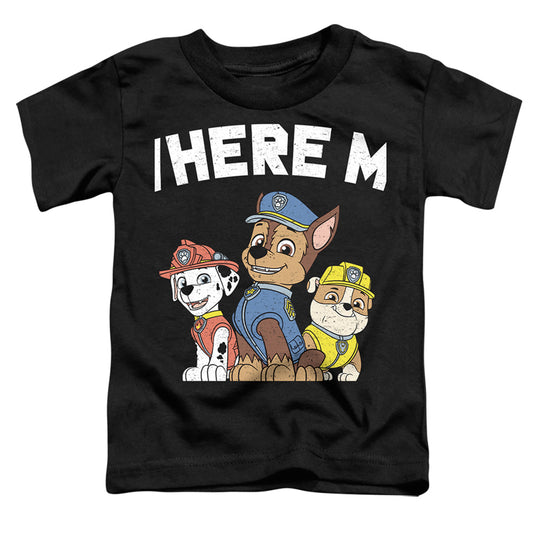 PAW PATROL : WHERE MY PUPS AT? S\S TODDLER TEE Black LG (4T)