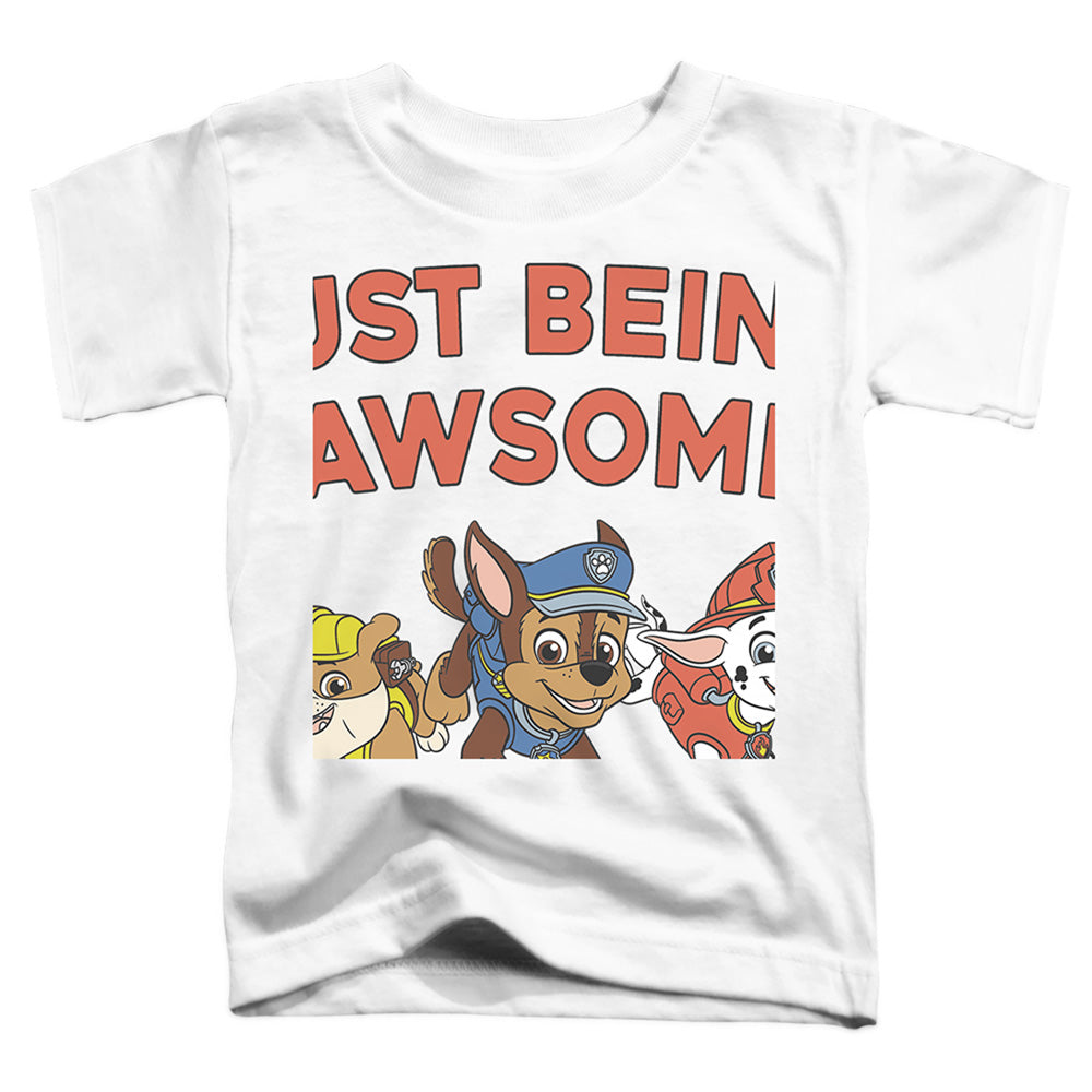 PAW PATROL : JUST BEING PAWSOME! S\S TODDLER TEE White LG (4T)