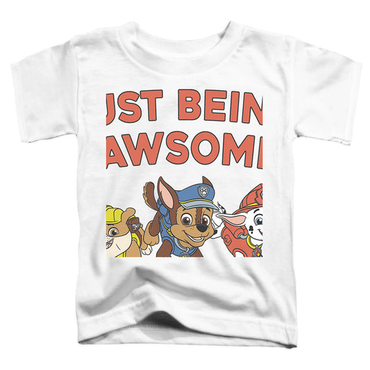 PAW PATROL : JUST BEING PAWSOME! S\S TODDLER TEE White LG (4T)