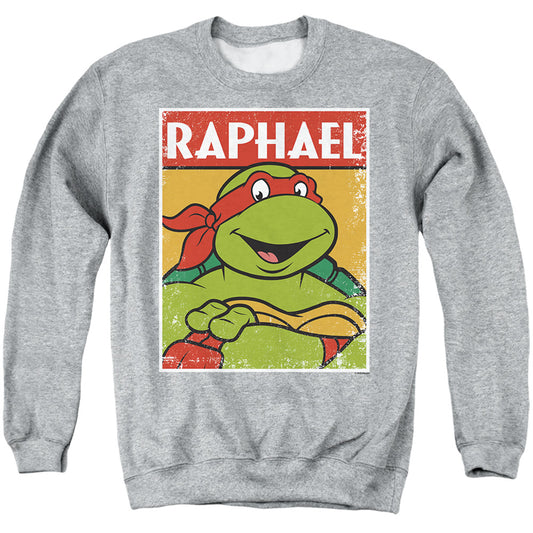 TEENAGE MUTANT NINJA TURTLES : TMNT RAPH ADULT CREW SWEAT Athletic Heather MD