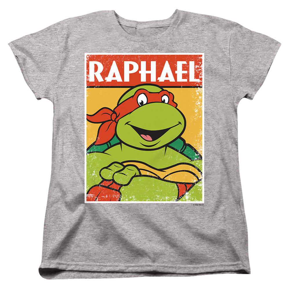 TEENAGE MUTANT NINJA TURTLES : TMNT RAPH WOMENS SHORT SLEEVE Athletic Heather 2X