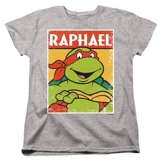 TEENAGE MUTANT NINJA TURTLES : TMNT RAPH WOMENS SHORT SLEEVE Athletic Heather SM