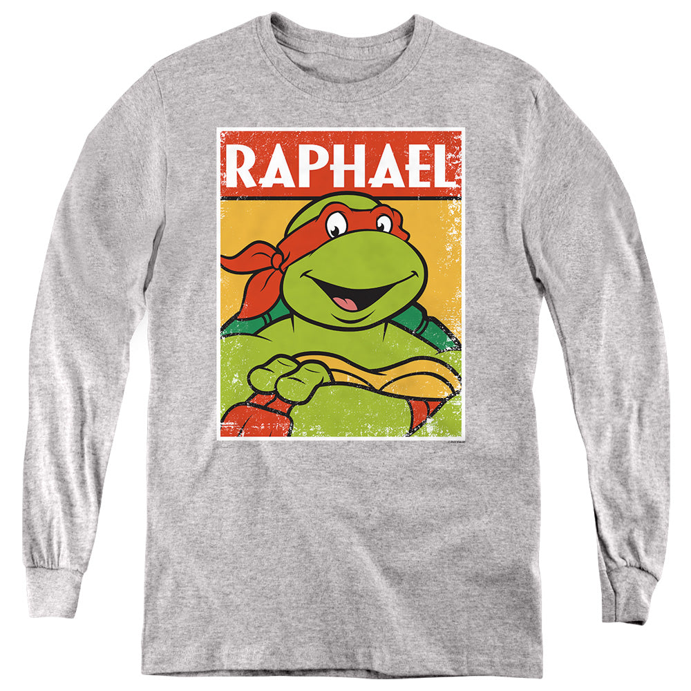 TEENAGE MUTANT NINJA TURTLES : TMNT RAPH L\S YOUTH Athletic Heather XL