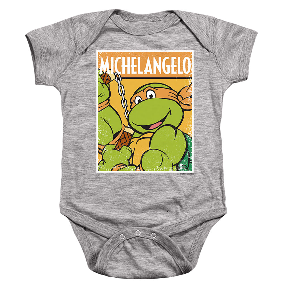 TEENAGE MUTANT NINJA TURTLES : TMNT MIKEY INFANT SNAPSUIT Athletic Heather MD (12 Mo)