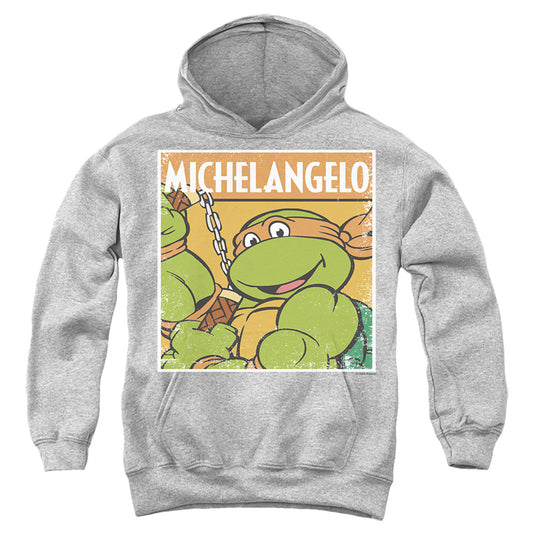 TEENAGE MUTANT NINJA TURTLES : TMNT MIKEY YOUTH PULL OVER HOODIE Athletic Heather LG