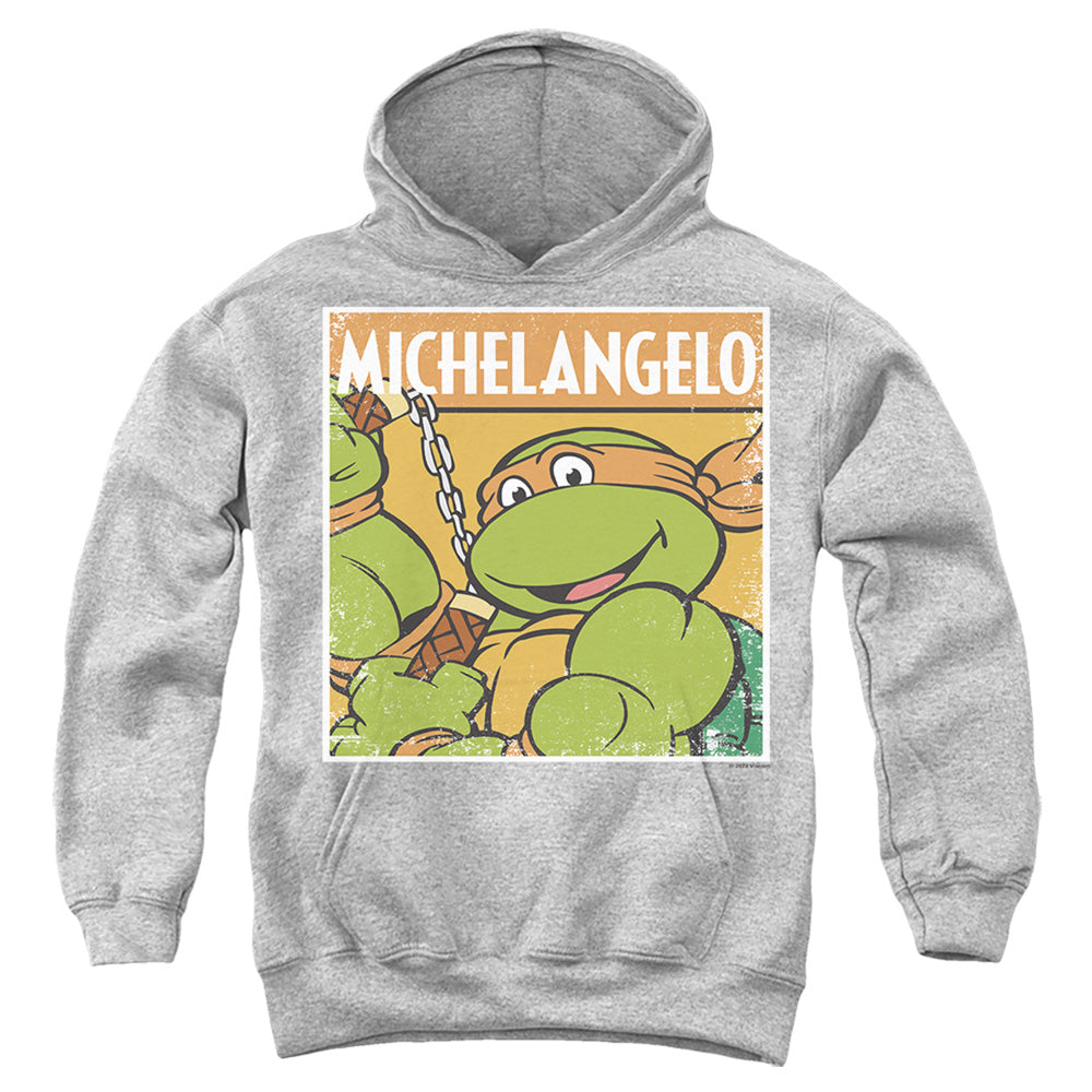 TEENAGE MUTANT NINJA TURTLES : TMNT MIKEY YOUTH PULL OVER HOODIE Athletic Heather MD