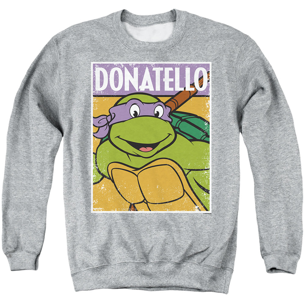 TEENAGE MUTANT NINJA TURTLES : TMNT DONNIE ADULT CREW SWEAT Athletic Heather 2X