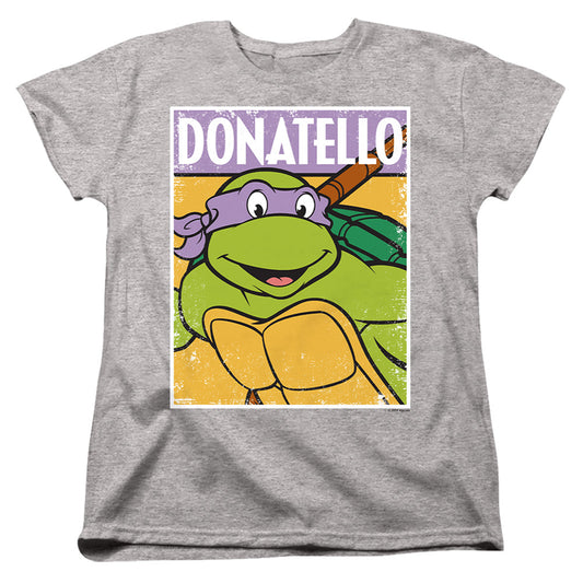 TEENAGE MUTANT NINJA TURTLES : TMNT DONNIE WOMENS SHORT SLEEVE Athletic Heather 2X