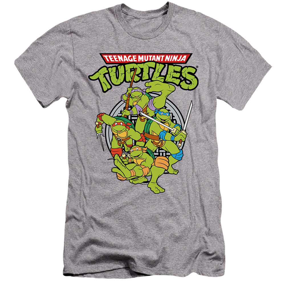 TEENAGE MUTANT NINJA TURTLES : TMNT GROUP  PREMIUM CANVAS ADULT SLIM FIT 30\1 Athletic Heather XL