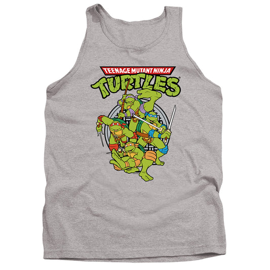 TEENAGE MUTANT NINJA TURTLES : TMNT GROUP ADULT TANK Athletic Heather 2X