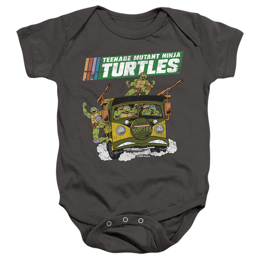 TEENAGE MUTANT NINJA TURTLES : TMNT VAN INFANT SNAPSUIT Charcoal LG (18 Mo)