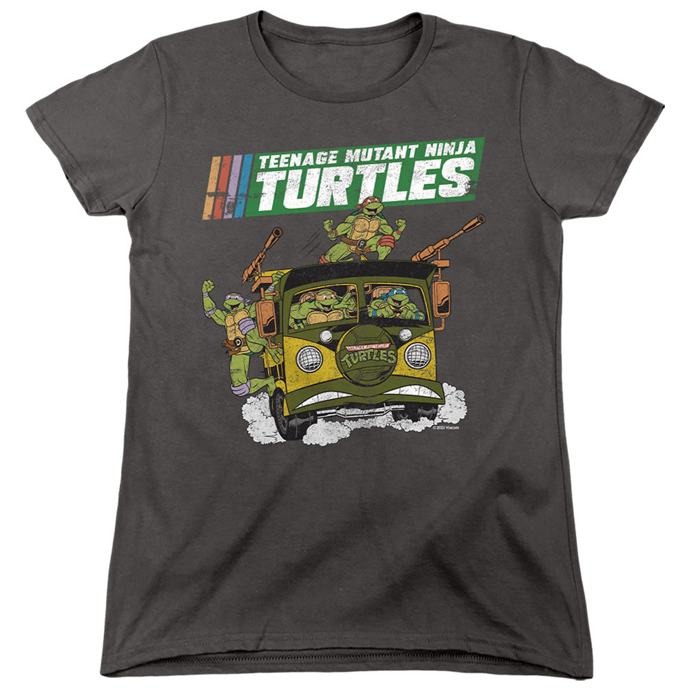 TEENAGE MUTANT NINJA TURTLES : TMNT VAN WOMENS SHORT SLEEVE Charcoal 2X