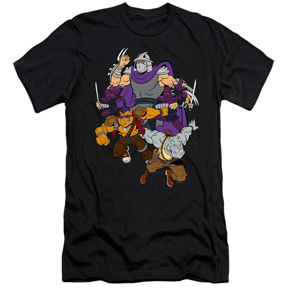 TEENAGE MUTANT NINJA TURTLES : SHREDDER AND FOOT CLAN  PREMIUM CANVAS ADULT SLIM FIT 30\1 Black 2X